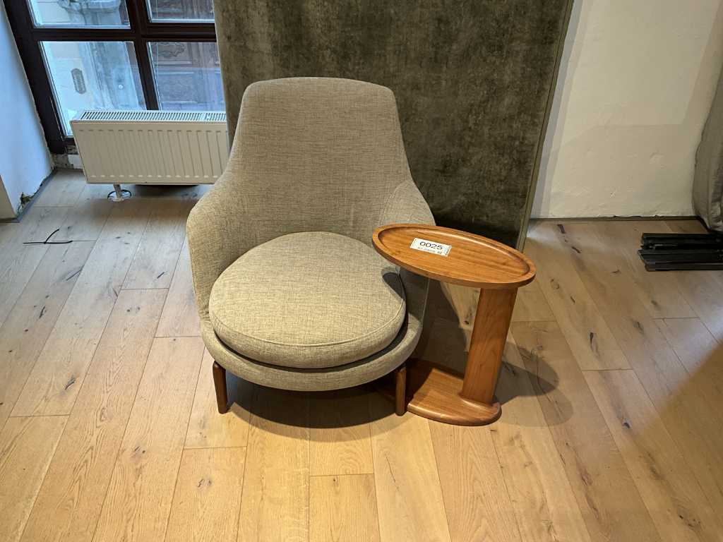 Flexform Chair with Side Table