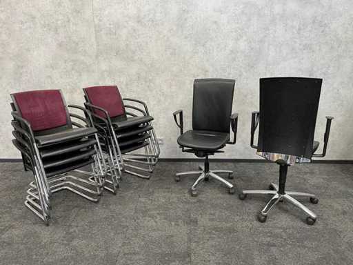 König+Neurath - 2x sedia d'ufficio - 8x presidente della conferenza