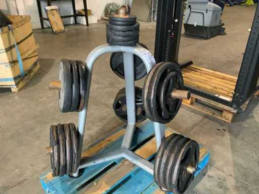 Divers 215 kg Disques 50 mm Multi-gym
