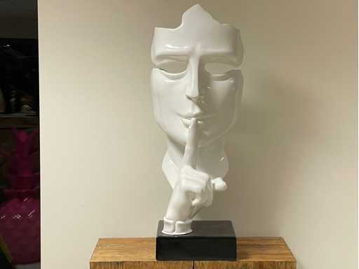 Ssssht H100cm Gezicht van Stilte White