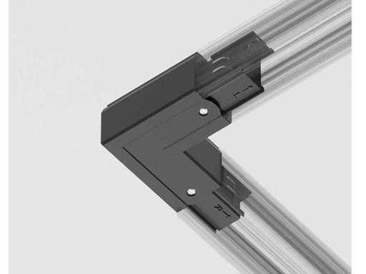 48 x Intec triphasé Pièce de raccord de rail de tension angle noir