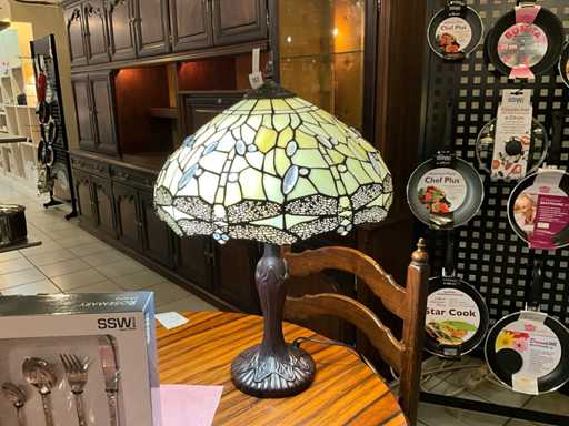 Tiffany Tafellamp met parels