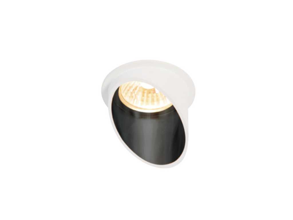 GU10 Inbouw design armatuur cilinder zand wit en zwart met lamphouder (10x)