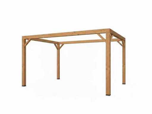 Gazebo comprenant un auvent de 2,5x2,5 m