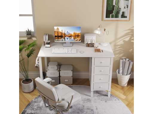 bureau Blanc avec tiroirs