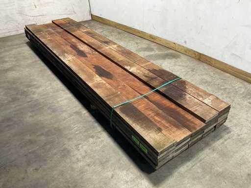 Bois dur Angelim Vermelho scié 400x20x4 cm (10x)