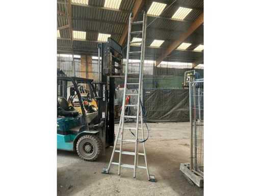 Échelle coulissante solide 2x14 en deux parties