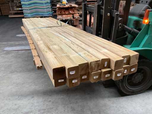 Vuren paal geïmpregneerd 270x9x9 cm (18x)