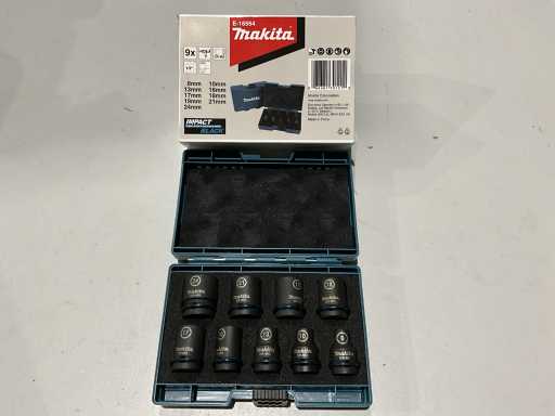 Jeu de douilles à impact noir Makita