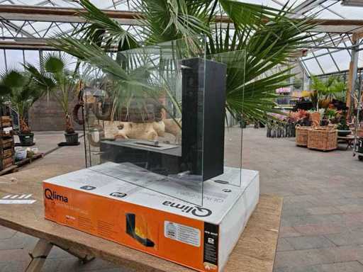 Qlima FFB 8060 Bio-ethanol decoratieve open haard - Modern ontwerp in zwart