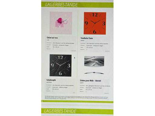 ARTLAND Stock rimanente Orologi da parete in alluminio, orologi a motivi