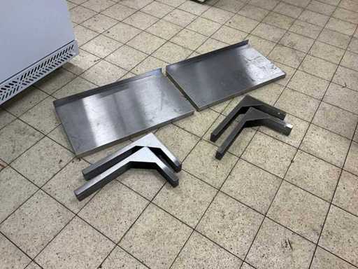 Stalowe półki ścienne (2x)