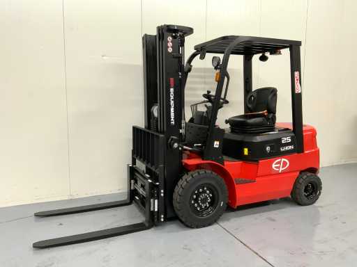EP - EFL 252 X - 4,8 m Triplex, Li-ion, Free-lift, Side-shift - Chariot élévateur