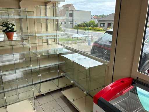 Glass display cabinet (3x)