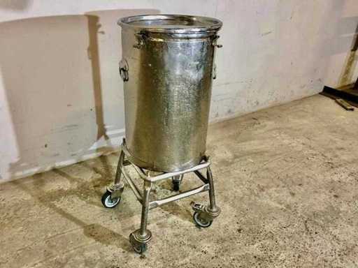   Fût inox 304 sur roues 50 L