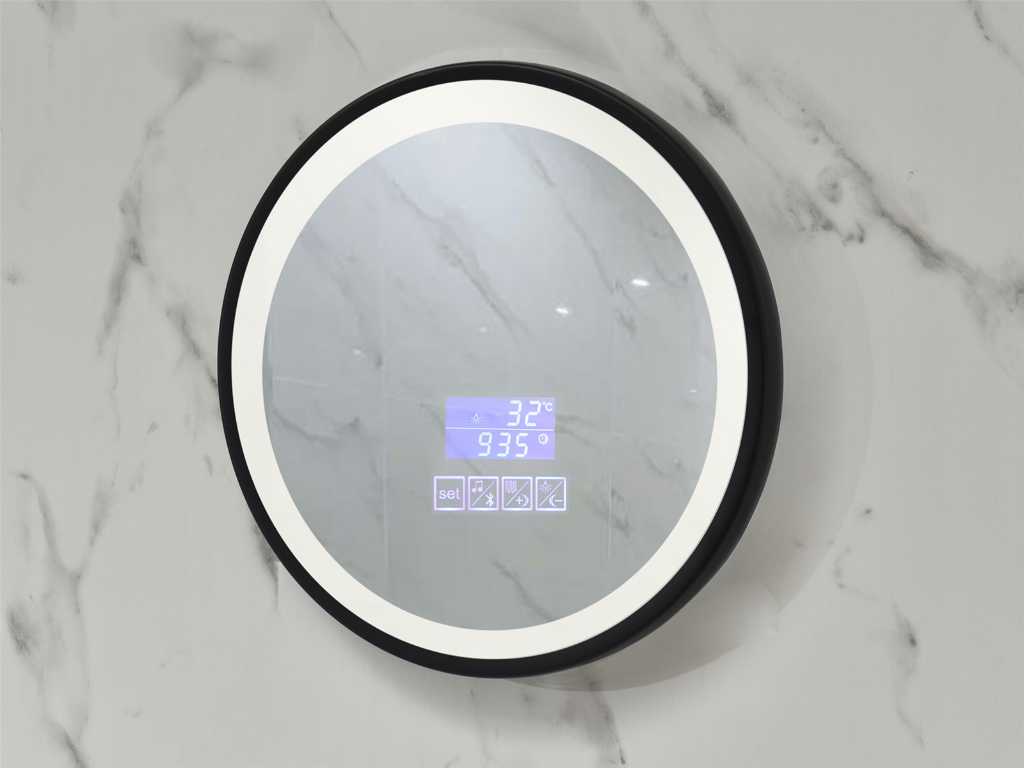 2 pieces round 50 cm Bluetooth mirrors with heating NEW