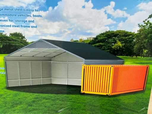 Field Industries 2838 Metallgarage / Stahlbau 11,65x7,99 Meter (93 m2)