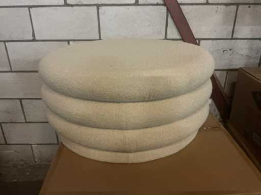 Gigameubel Gilbert Beige met Opbergruimte 8824219 Poef