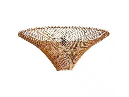 4Shine - Lumière de plafond ronde en rotin Solana Ø80cm (5x)