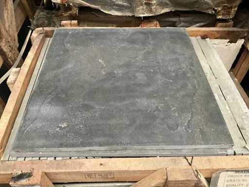 Chinese bluestone honed Natural stone garden tile
