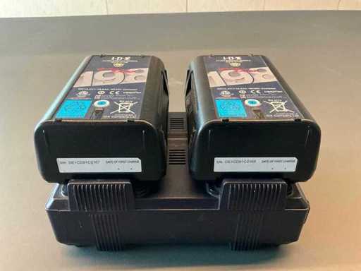 Batteries et chargeurs à monture en V li-ion IDX (2x)