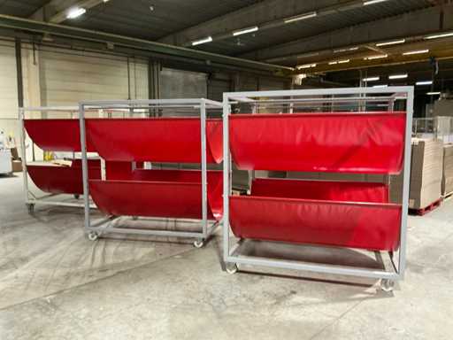 Transportkar met zeilplateau (3x)