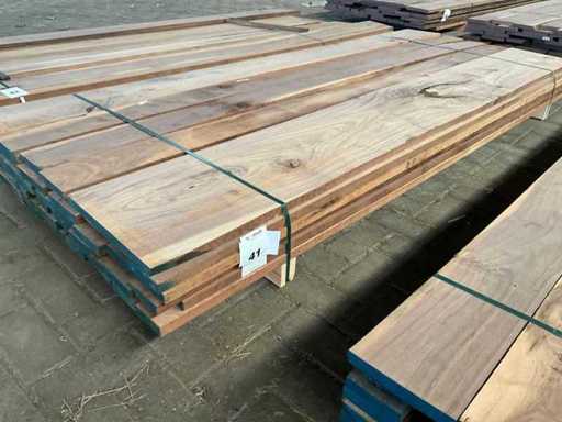 Amerikaans Noten planken voorgeschaafd op 23 mm ca. 0,4 m³