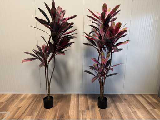 Real touch Dracaena green red Sztuczna roślina (2x)