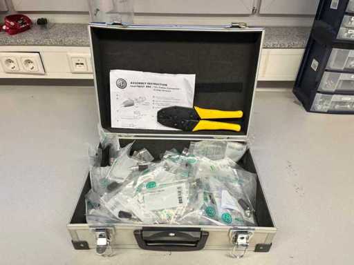 Neutrik - SDI - BNC Crimping Tool + numerous Neutrik connectors in the case