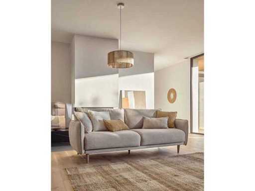 Kave Home - Canapea Carlota cu 3 locuri - Bej - Set de canapele