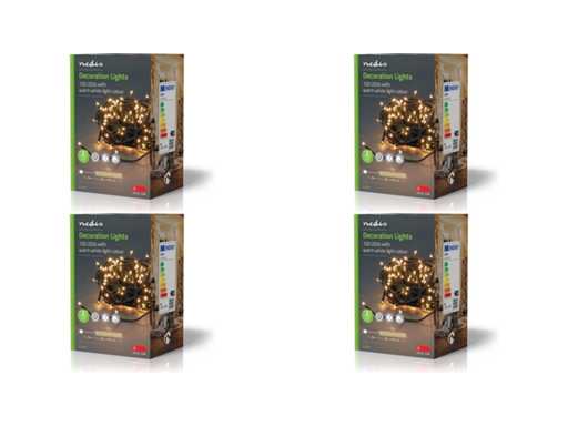 Nedis Christmas Lights - Cord - 120 LEDs - Warm White - 9.00 m - Light effects: 7 - Indoor & Outdoor - Mains power