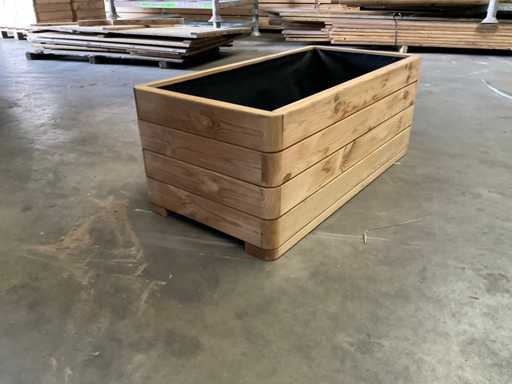 Garlux-Fichten-Blumenkasten imprägniert – 100x50x39 cm (2x)