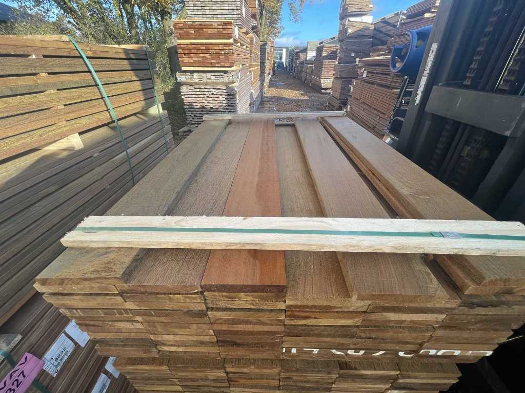 Prime Ipé hardhouten planken geschaafd 21x145mm, lengte 125cm (151x)