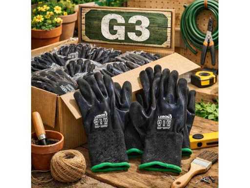 Lot de 50 paires de gants de travail bleu de marque neuf mélange de taille G3 