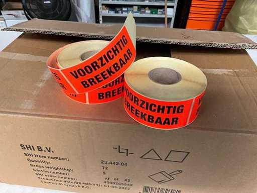 Rouleau d’autocollants « doucement cassables » (31x)