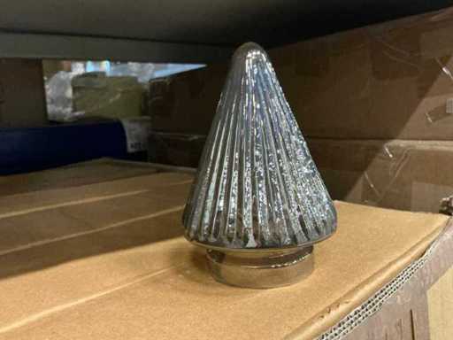 Lustre côtelé D9/H12,5 cm marron (36x)