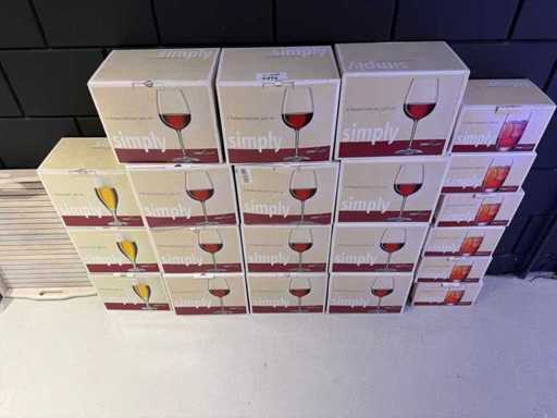 Charge von Weingläsern