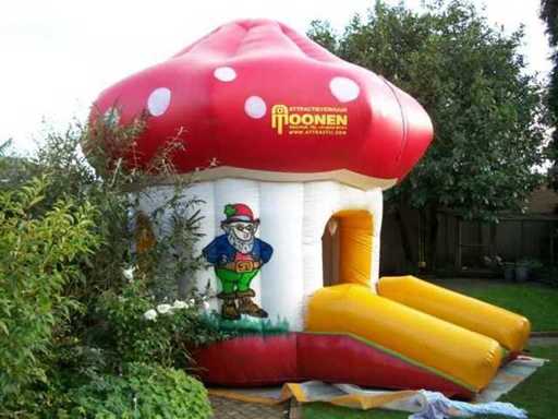 Dmuchany zamek z grzybami