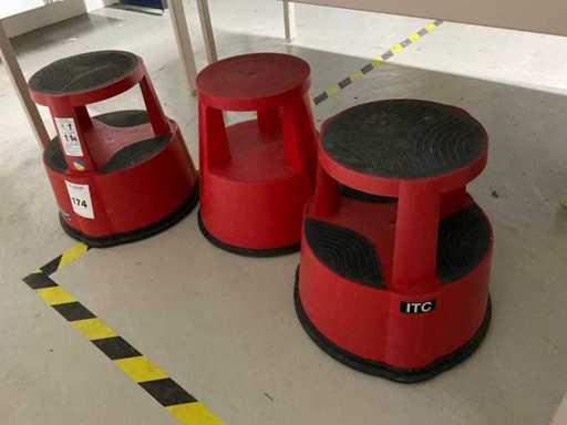 Mobile stool/step (3x)