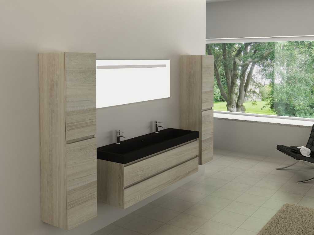 2-persoons badkamermeubel 150 cm licht hout decor