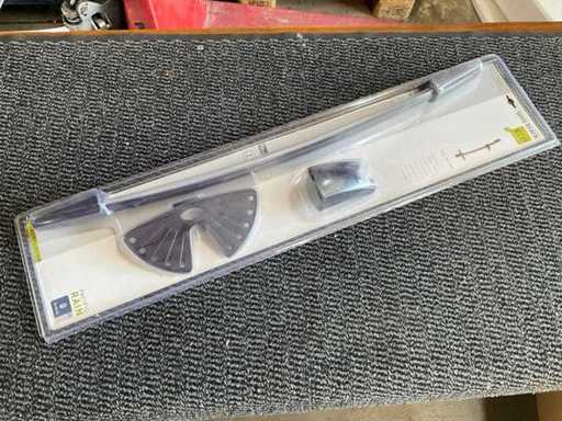 GO by Van Marcke Pacific Rain Slide Bar matte black with shelf