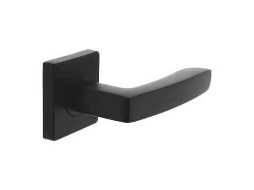 Intersteel - deurklink Minos op vierkant rozet mat zwart