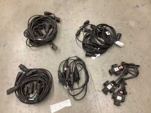 #1639# Gummi–Verlängerungskabel hochwertig mit Einfach– und Mehrfachdosen