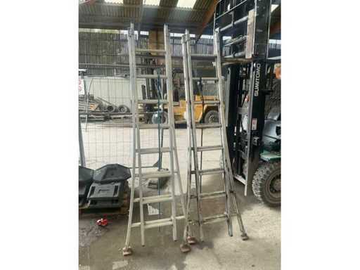 Solid C 2x8 Aluminum Sliding Ladder (2x)