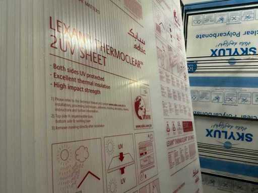 Lexan polycarbonate sheets (5x) (15,75 m²)