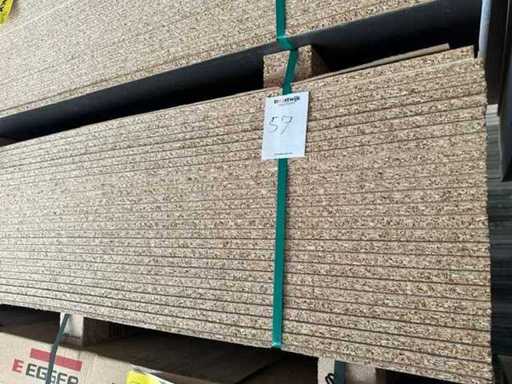 Melamin-Beschichtung – Spanplatte 1940 x 2070 x 16 mm. Leichte Walnuss (24x)