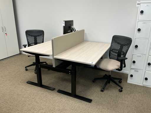 Bralco Elektrisch verstelbare Duo werkplek