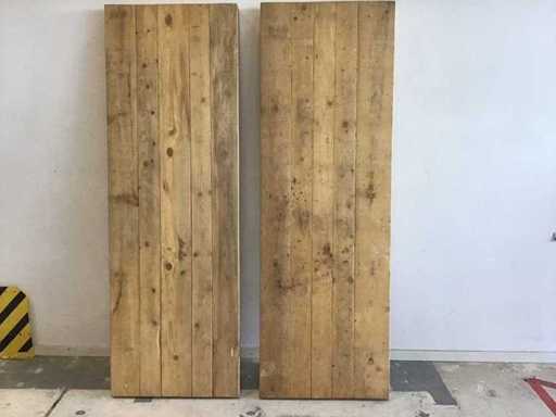 Plateaux de table en bois (2x)