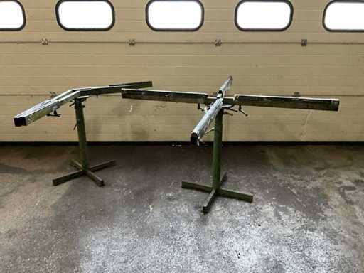 Tavolo da lavoro girevole - bracci regolabili in altezza/lunghezza (2x)