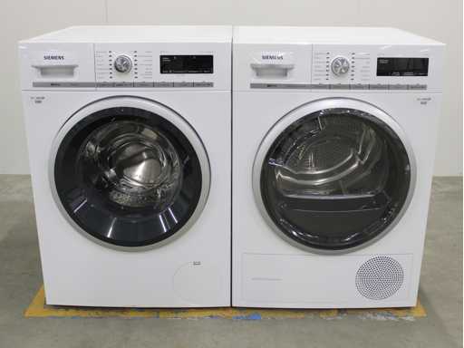 Machine à laver Siemens iQ800 iSensoric aquaStop & Sèche-linge à condensateur Siemens iQ700 iSensoric